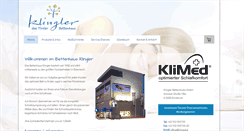 Desktop Screenshot of klingler-bettenstudio.at